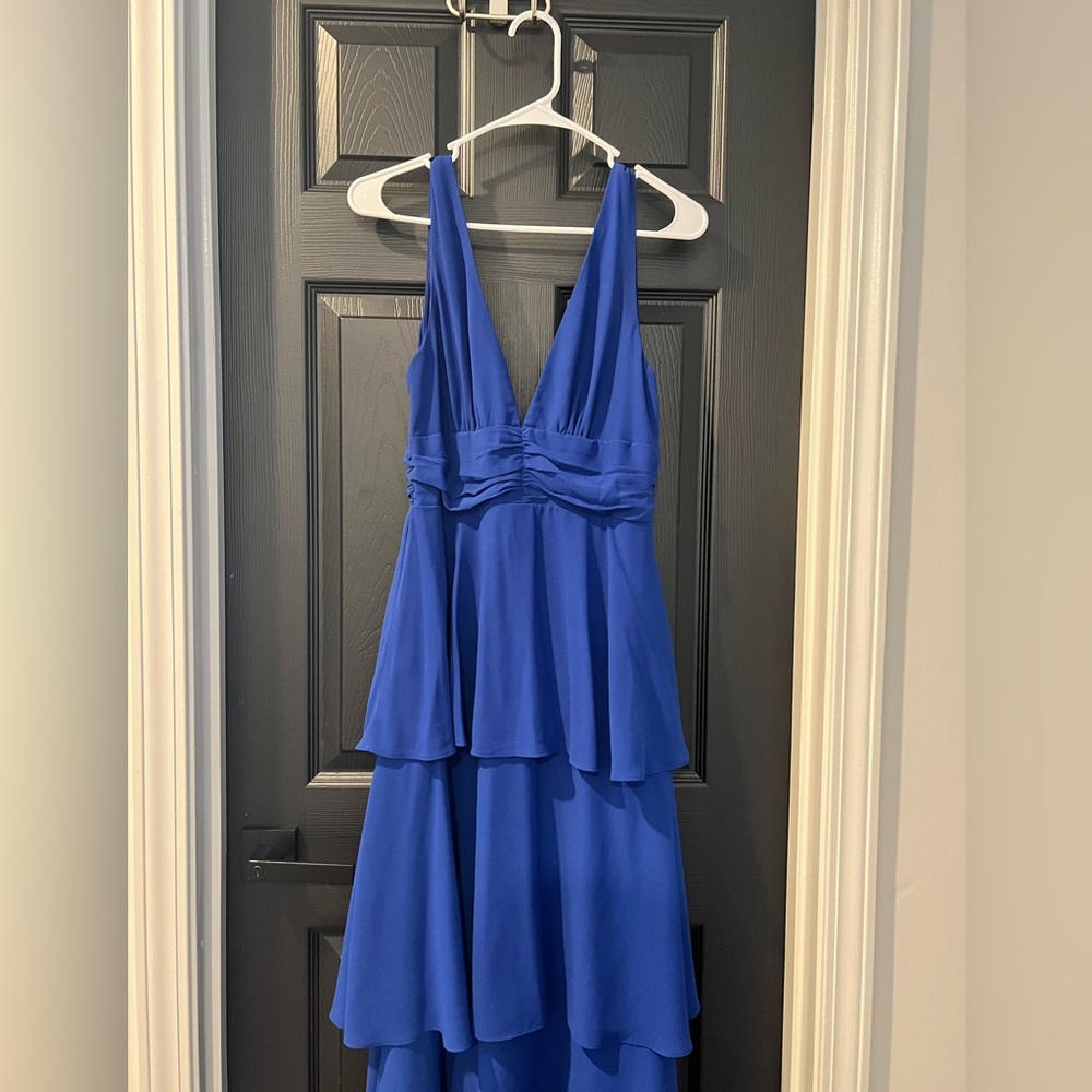 LULU’s Blue Ruffle Dress